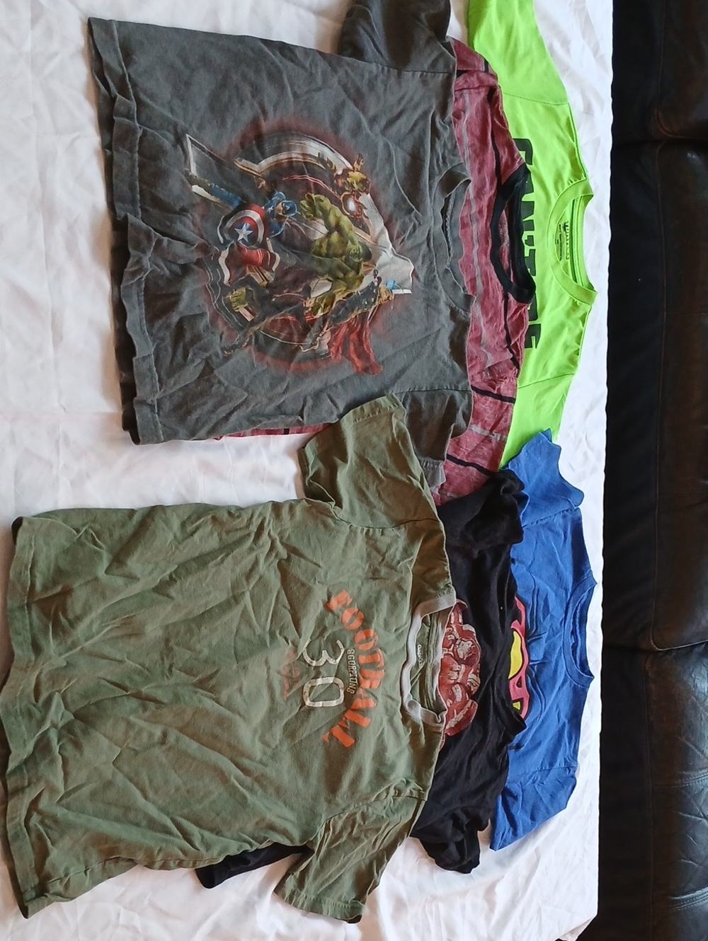GAP Boys Graphic Tee Bundle - Gray, Green, Neon Green, Blue, Maroon